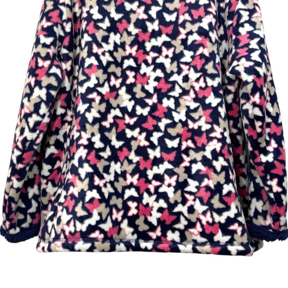 Julipa Butterfly Fleece Navy Blue Pink Jacket Women's Size 16 NWT - Picture 13 of 13